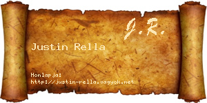 Justin Rella névjegykártya
